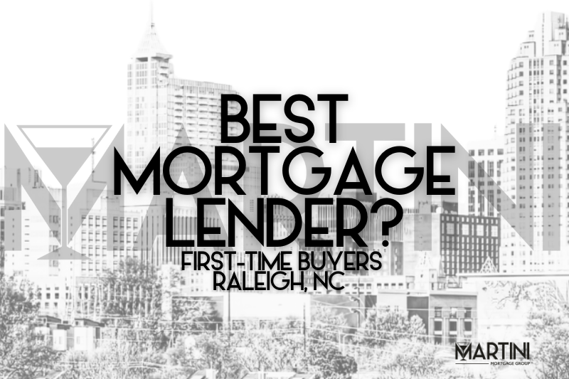 Best Mortgage Lender for First-Time Home Buyers in Raleigh NC – Martini Mortgage Group skyline thumbnail featuring Raleigh, North Carolina cityscape and first-time buyer mortgage strategy branding