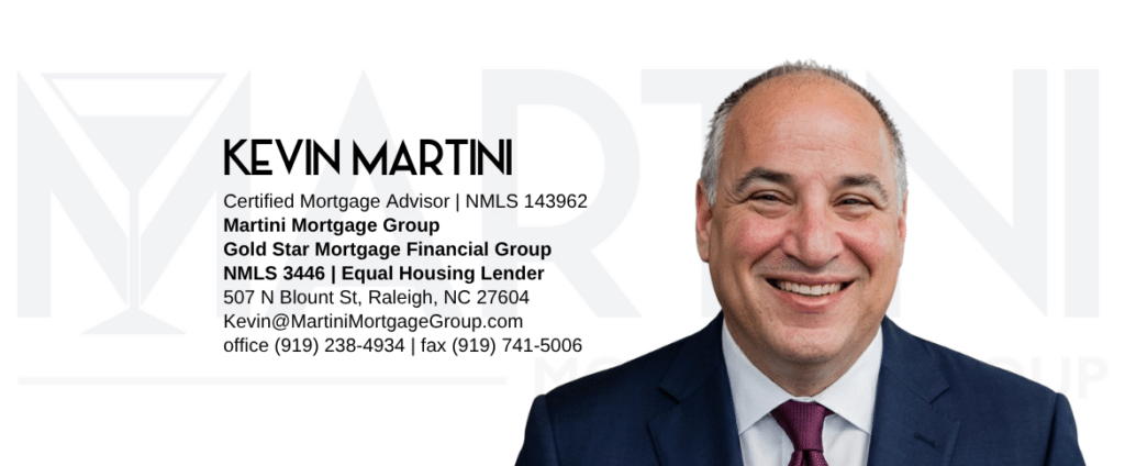 Kevin Martini Raleigh NC mortgage broker and Certified Mortgage Advisor at Martini Mortgage Group providing fiduciary-style home loan strategy and Same-As-Cash mortgage approvals in the Triangle