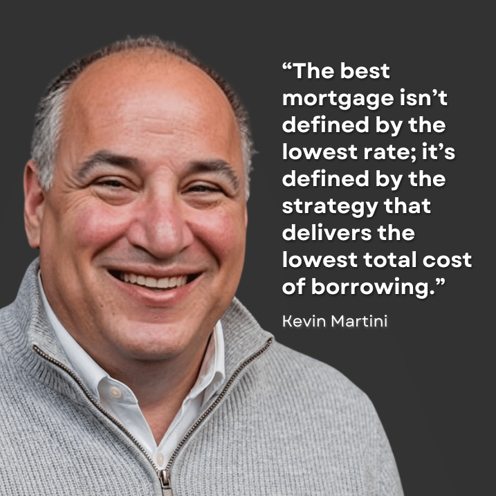 Kevin Martini Raleigh mortgage advisor and Certified Mortgage Advisor at Martini Mortgage Group sharing insight on mortgage strategy and total cost of borrowing